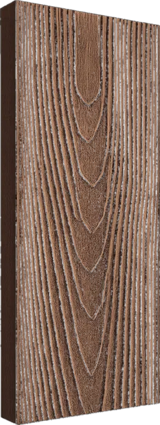 Brown walnut composite deck board – warm deep-wood 3D embossed grain